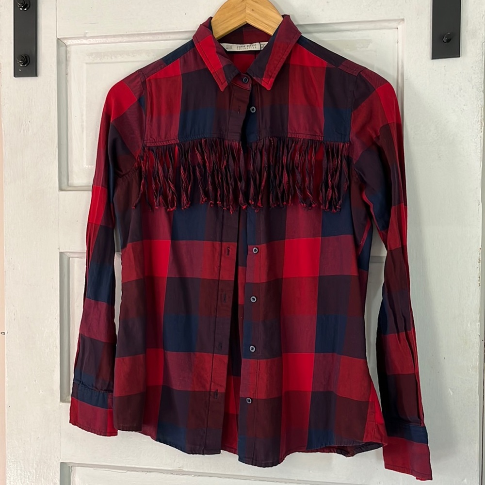 Plaid Fringed Cowgirl Shirt